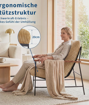 Oversized Corduroy Fauteuil - 70cm Breed - Luxe Lounge Stoel met Metalen Frame - 180kg Draagvermogen