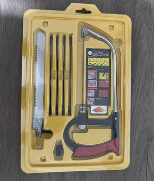 8-in-1 Multipurpose Handzaag Set met 6 Bladen voor Hout, Metaal en Glas - DIY Zaag Gereedschap