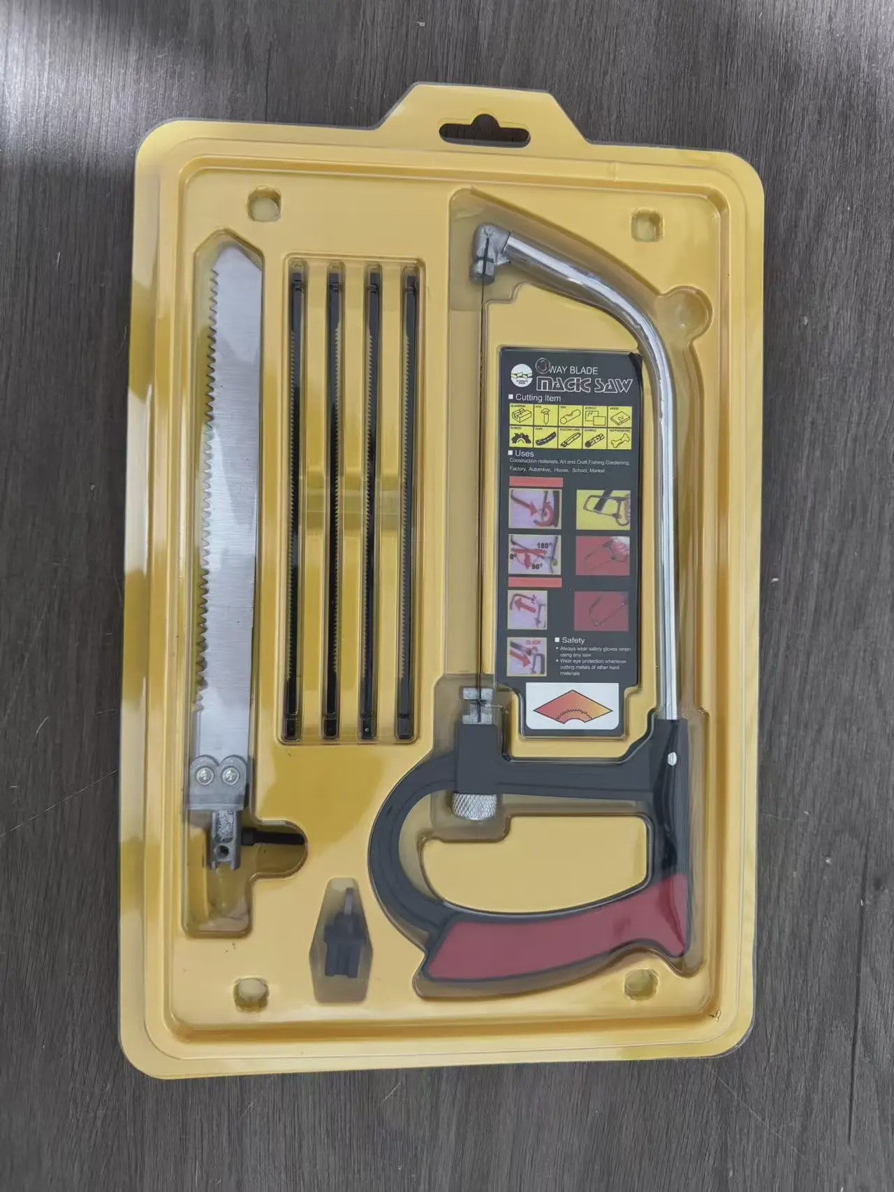 8-in-1 Multipurpose Handzaag Set met 6 Bladen voor Hout, Metaal en Glas - DIY Zaag Gereedschap