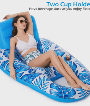 Opblaasbare Zwembad Lounger voor Volwassenen - Comfortabele Waterstoel met Bevestigingspunten