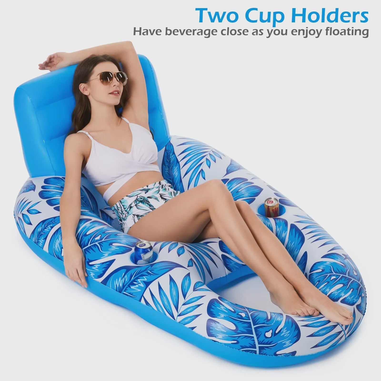 Opblaasbare Zwembad Lounger voor Volwassenen - Comfortabele Waterstoel met Bevestigingspunten