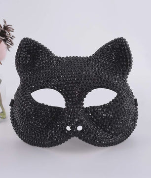 Glinsterend Grimas Masker: Horror & Halloween Kostuum Accessoire met Kristallen