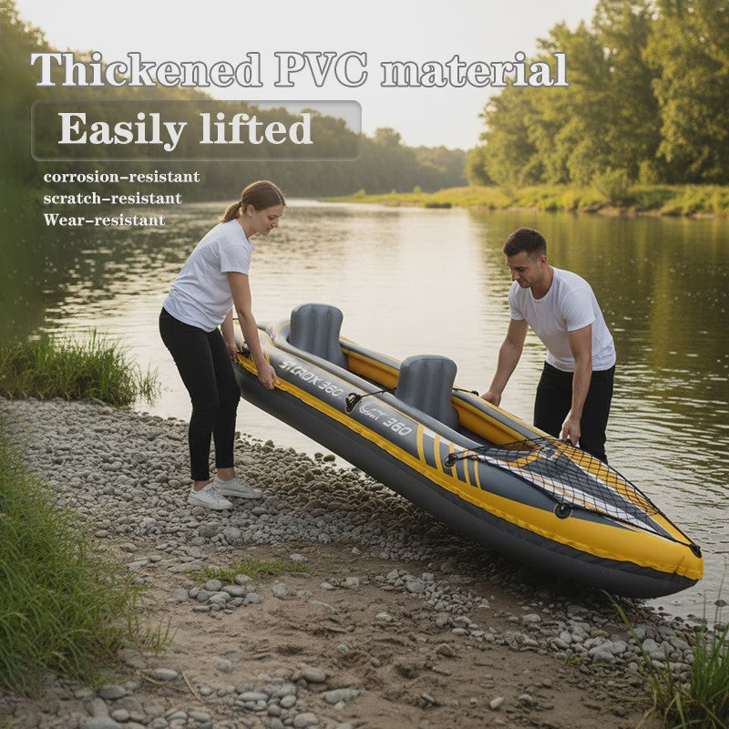 Opblaasbare Kajak voor 2 Personen - Robuust PVC, 350cm met Aluminium Peddels
