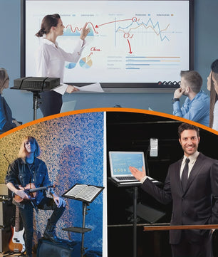 Verrijdbare Laptop & Projector Trolley - In Hoogte Verstelbaar met Telefoonhouder