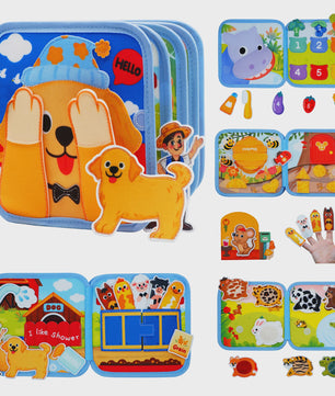 Montessori Busy Book: Educatief Speelgoed voor Fijne Motoriek, Kleuren & Dieren