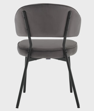 Set van 2 gestoffeerde eetkamerstoelen met armleuningen en rugleuning - Comfortabele lounge stoel voor keuken of woonkamer