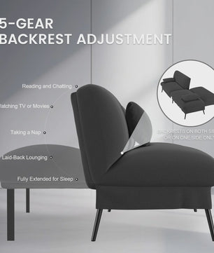 COMHOMA Multifunctionele Sofa Bed - 2-in-1 Slaapbank met Groot Ligvlak