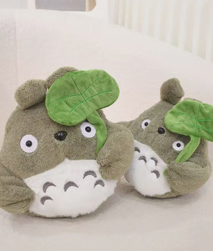 Schattige Totoro Pluche Knuffel met Lotusblad - Japans Kawaii Stijl Cadeau