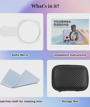 Universele Selfie Spiegel Clip Kit voor Smartphone Camera - Perfect voor Vlogs & Foto's