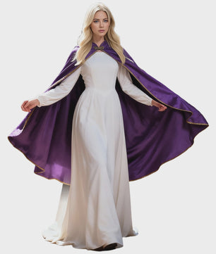 Unisex Middeleeuwse Fluwelen Cape met Opstaande Kraag - Renaissance Kostuum voor Feest, Cosplay & Podium