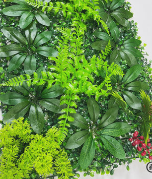 Kunstplant Muurpaneel Groen met Gras en Buxus - Decoratieve Privacy Schutting voor Buiten