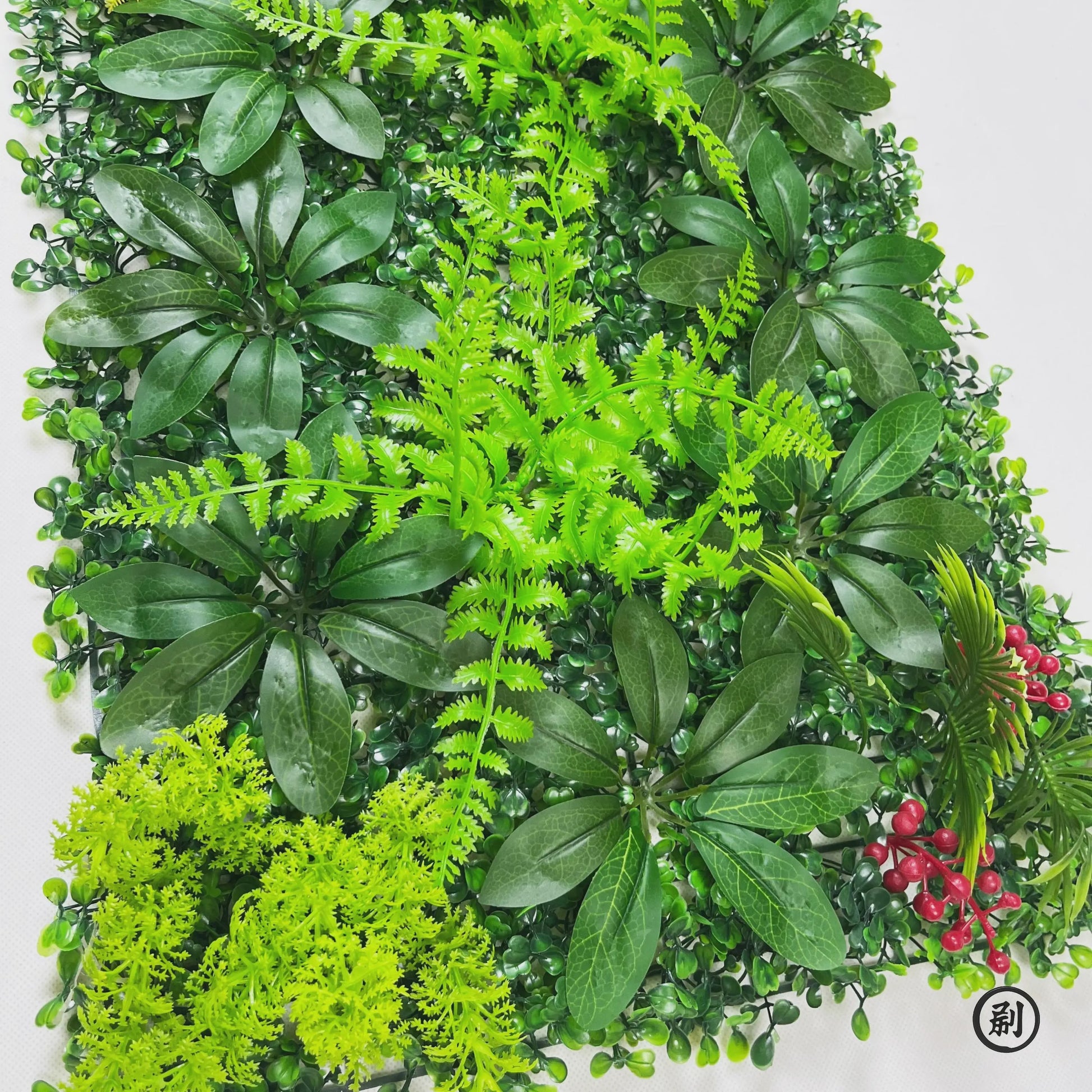 Kunstplant Muurpaneel Groen met Gras en Buxus - Decoratieve Privacy Schutting voor Buiten