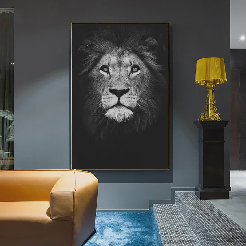 Moderne Canvas Schilderijen met Dieren: Leeuw, Olifant, Zebra & meer - Minimalistische Wanddecoratie
