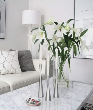 Moderne Kandelaar Standaard - Elegant Metaal Goud, Zilver, Zwart