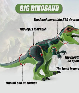 Grote Dinosaurus Bouwstenen Set - T-Rex, Velociraptor & Meer - Speelgoed voor Kinderen