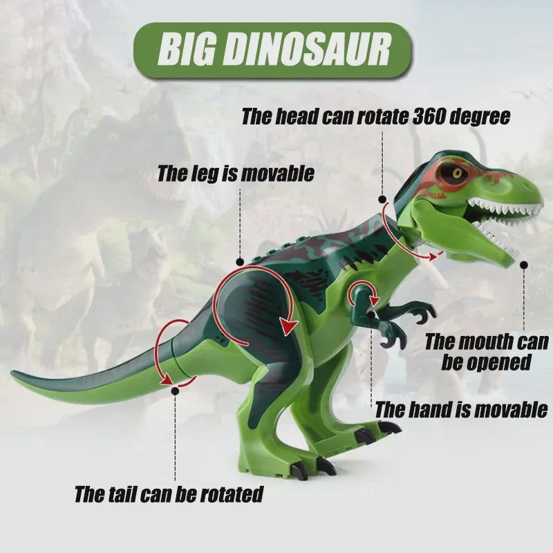 Grote Dinosaurus Bouwstenen Set - T-Rex, Velociraptor & Meer - Speelgoed voor Kinderen
