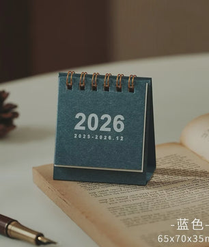 Mini Bureaukalender 2026 - Creatieve Spiraalgebonden Kalender voor Bureau Decoratie & Kantoor