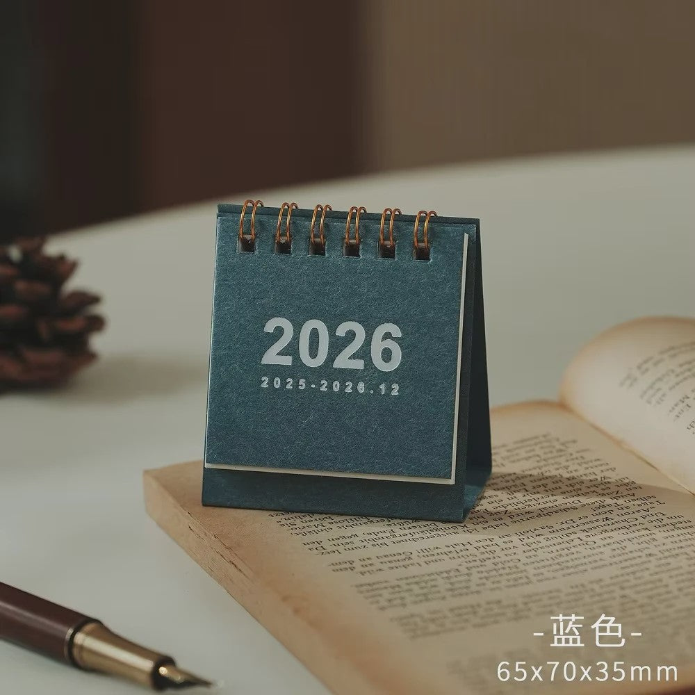 Mini Bureaukalender 2026 - Creatieve Spiraalgebonden Kalender voor Bureau Decoratie & Kantoor
