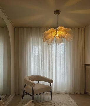 Wabi Sabi Stoffen Plafondlamp - Vintage Hanglamp voor Sfeervolle Verlichting