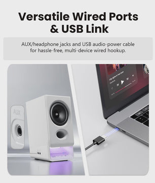 Edifier R20BT Bluetooth Boekenplank Speakers met Ambient Light & APP Controle