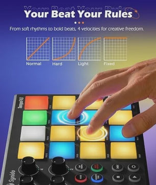 Synido TempoPAD P16 MIDI Controller: Draagbare Beat Maker Machine voor Muziekproductie