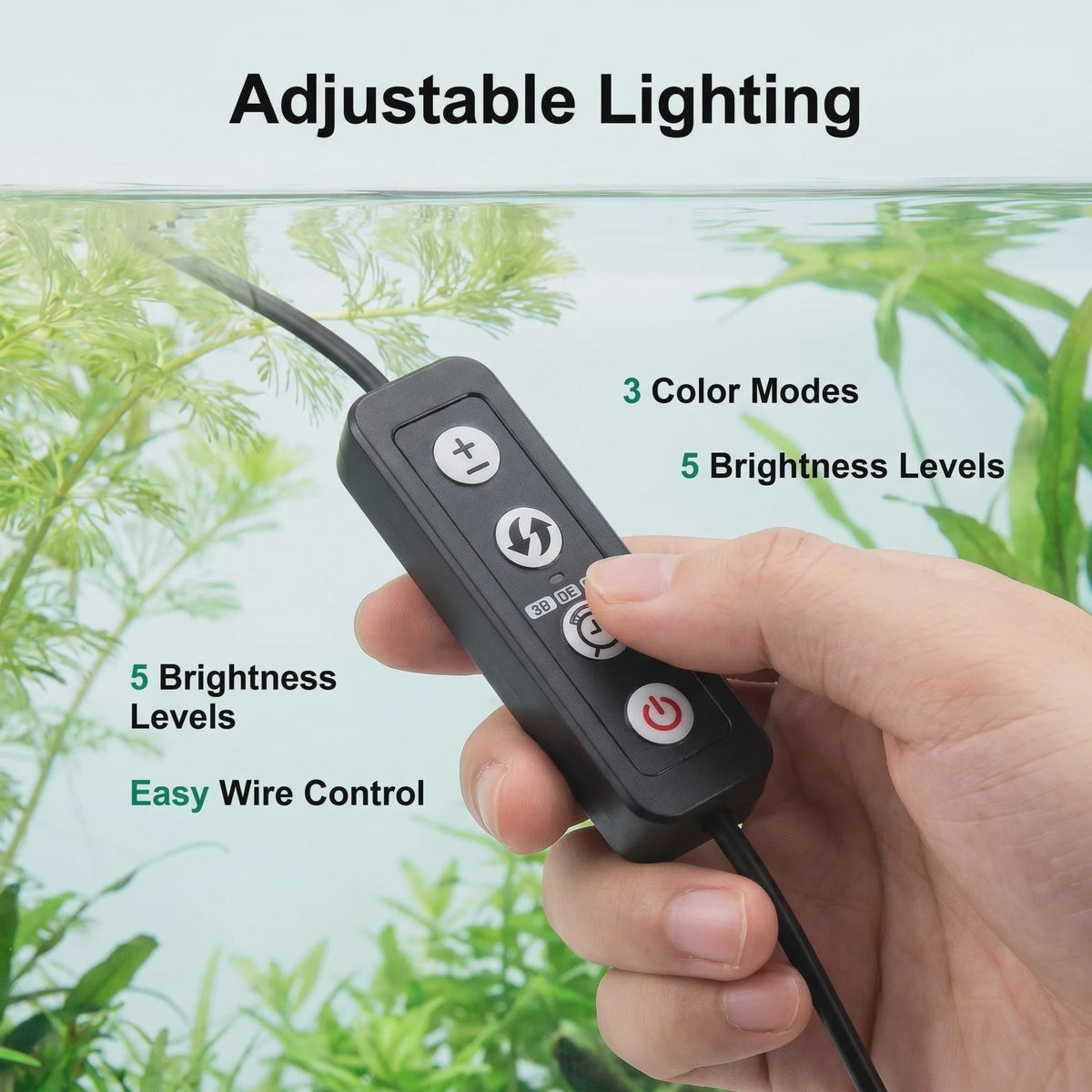 LED Aquarium Verlichting met RGBW Kleuren, Timer & Dimbaar