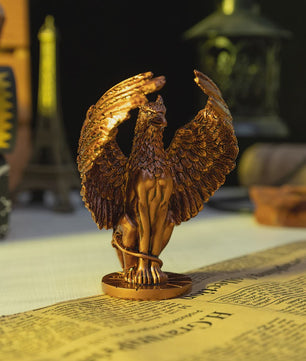 Mythologische Griffioen Beeldje - Uniek Hars Ambacht voor Bureau of Woondecoratie