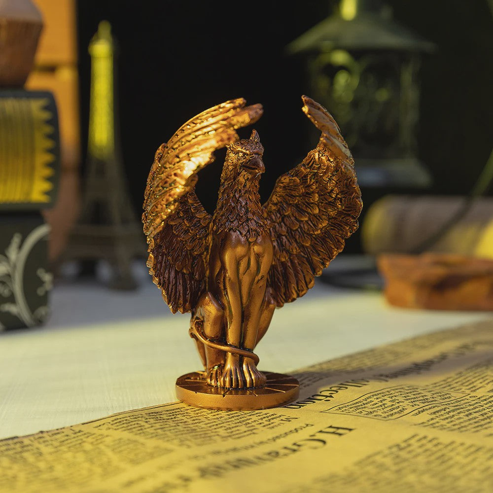 Mythologische Griffioen Beeldje - Uniek Hars Ambacht voor Bureau of Woondecoratie