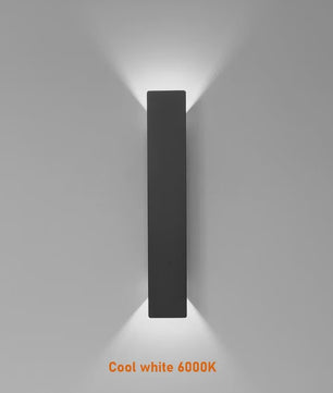 Moderne LED Wandlamp Buiten - Waterdicht IP65 Aluminium - Zwart/Wit - Up/Down Licht