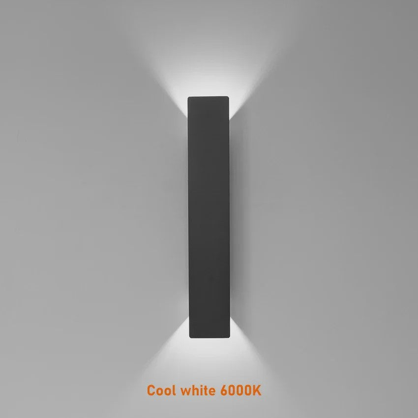 Moderne LED Wandlamp Buiten - Waterdicht IP65 Aluminium - Zwart/Wit - Up/Down Licht