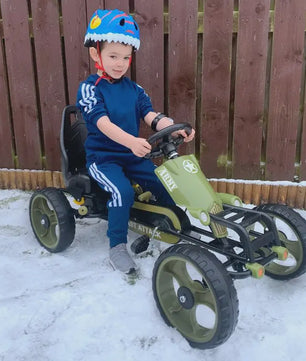Traptrekker Go Kart Groen - Verstelbare Stoel & Handrem - Leeftijd 3-6 Jaar