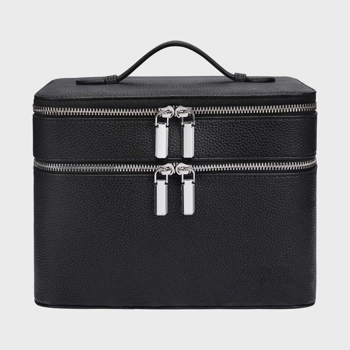 Dubbellaagse Make-up Tas - Draagbare Professionele Cosmetica Organizer met Verstelbare Vakken