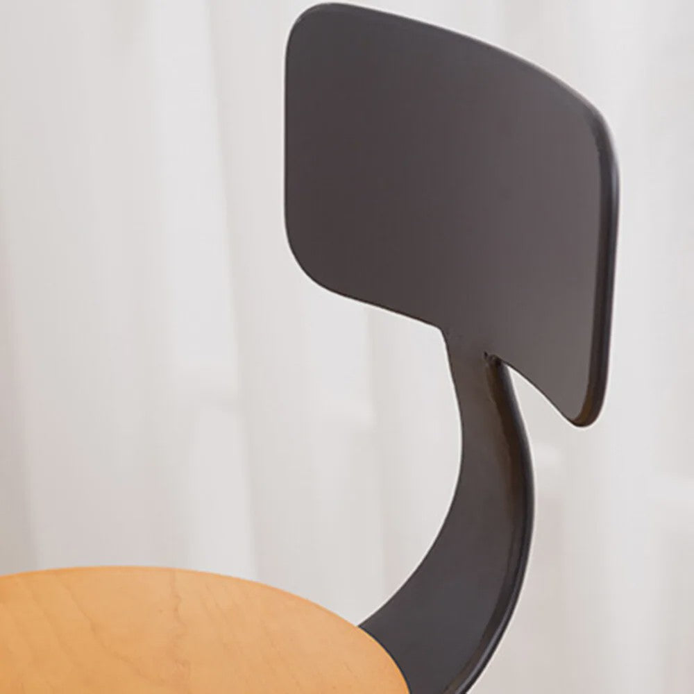Set van 2 Stijlvolle Barstoelen - Verstelbaar Hout & Metaal met Draaibare Zitting