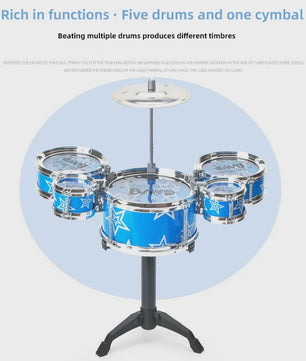 Dynamische Jazz Drumstel voor Kinderen - Leerzaam Percussie Instrument