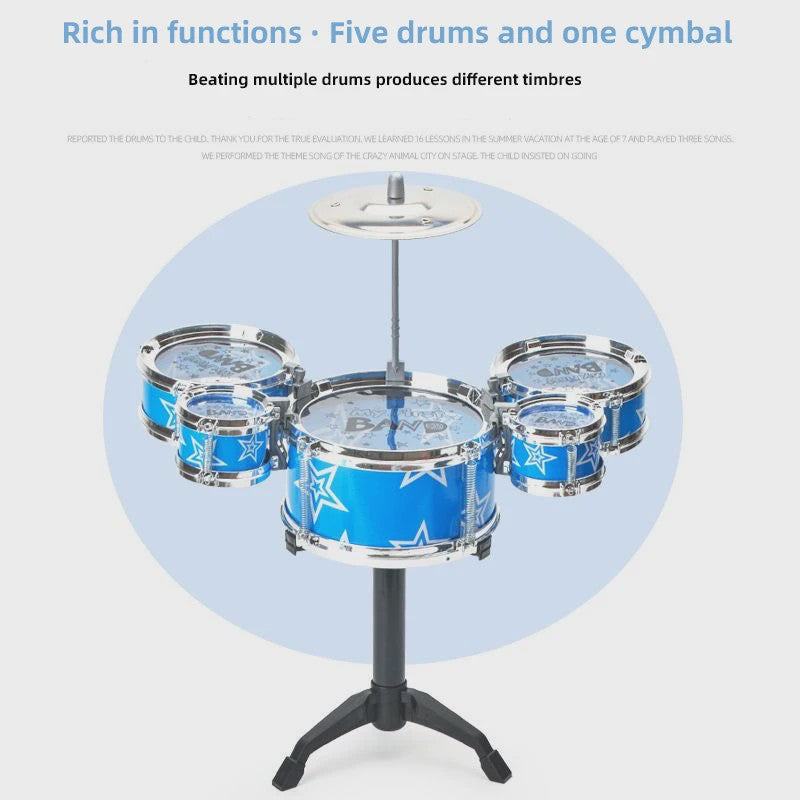 Dynamische Jazz Drumstel voor Kinderen - Leerzaam Percussie Instrument