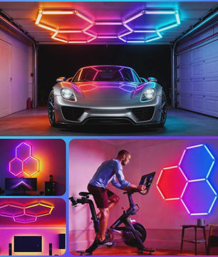 Hexagon LED Verlichting RGB - Dimbare Wandlampen & Plafondlampen voor Gaming, Feest & Garage
