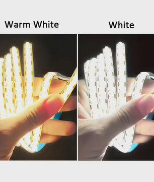 COB LED Strip met PIR Bewegingssensor - Flexibel, Zelfklevend, Batterijgevoed (5V)