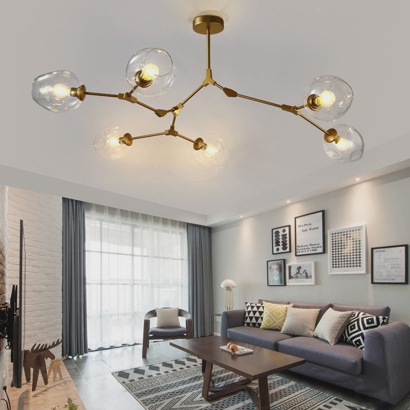 Moderne Moleculaire Plafondlamp - Nordic Stijl Glazen Hanglamp voor Woonkamer & Keuken
