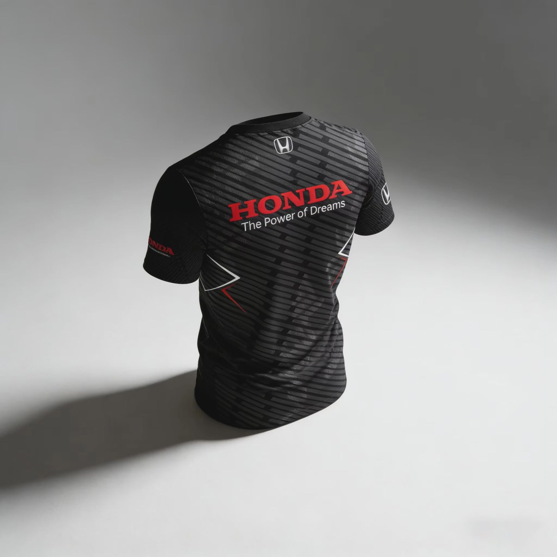 Honda Racing T-shirt Heren - Sportief & Trendy Kort Rood/Zwart