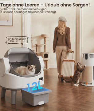 Automatische Kattenbak - Slim, Zelfreinigend & Geurvrij met Veiligheidssensor