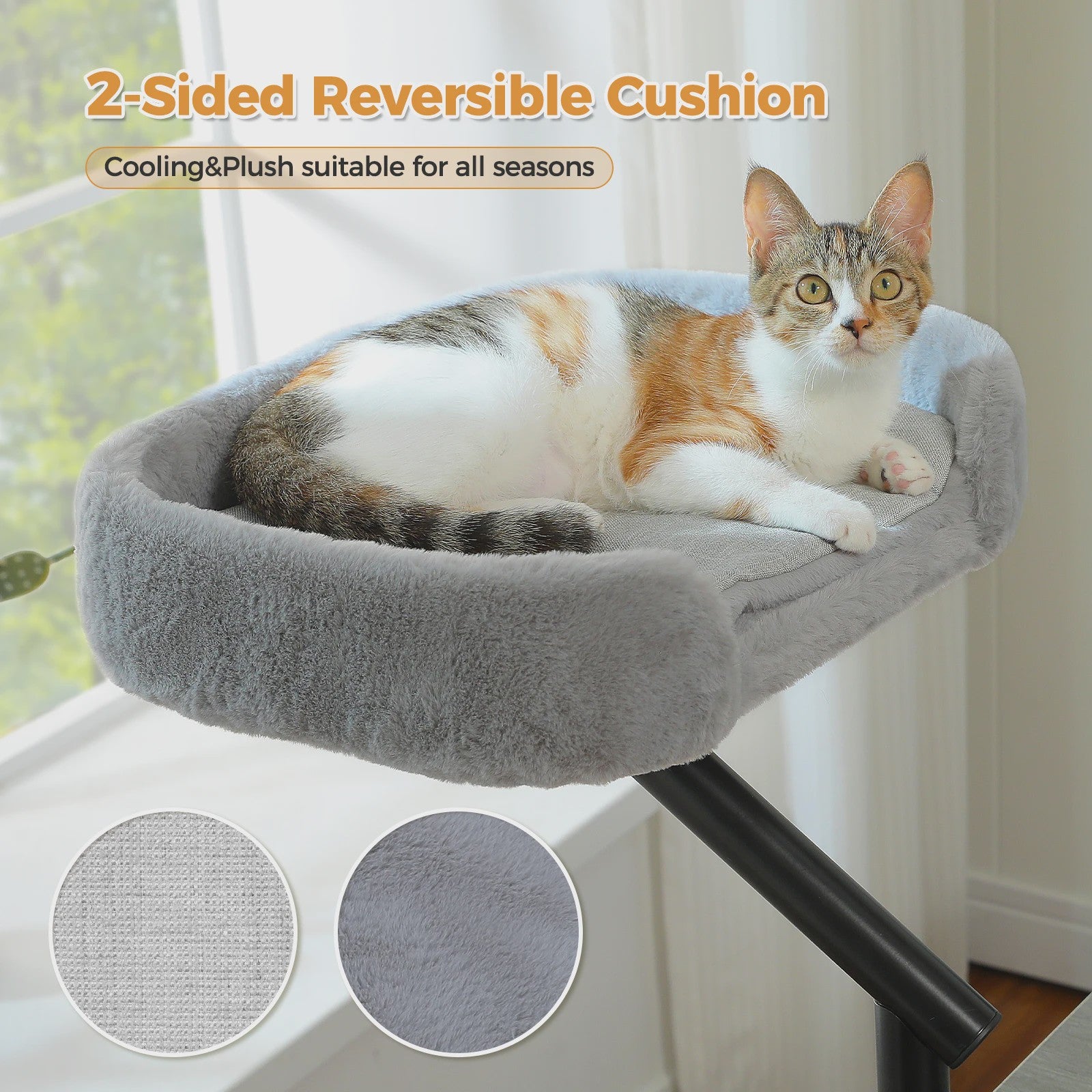 360° Draaibare Kattenmand voor Bureau - Comfortabele Hangmat voor Binnenkatten