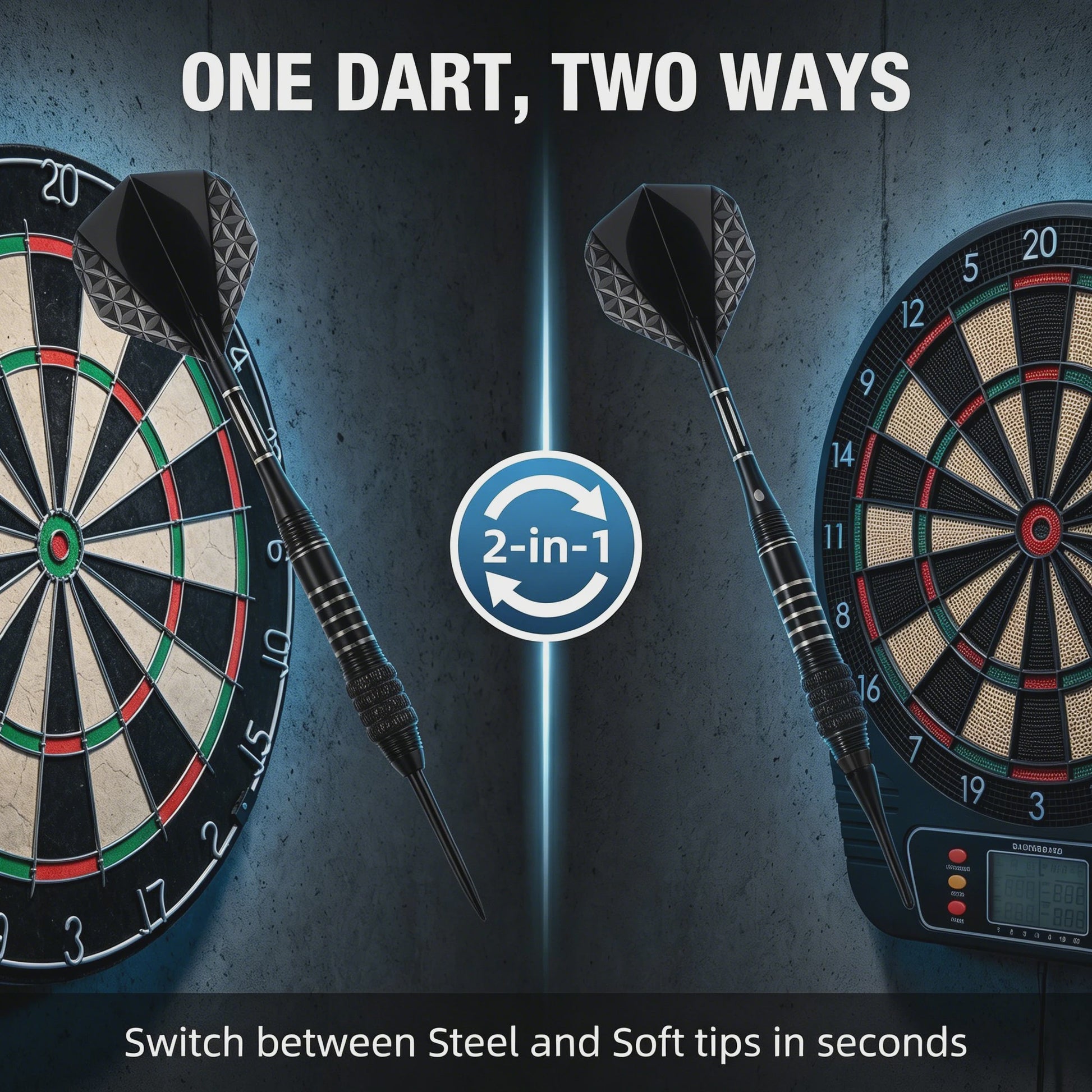 TRALOW Professionele Dartset: Wisselbare Stalen & Zachte Tips voor Ultieme Flexibiliteit