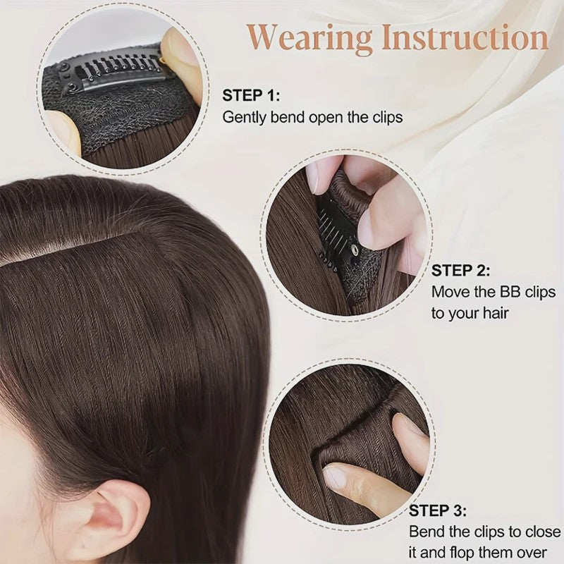 Naadloze Clip-in Haarstukken voor Volume: Synthetische Haarverlenging voor Dames