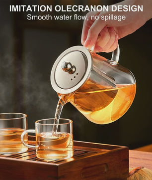 Glazen Theepot met RVS Infuser - Hittebestendig & Stijlvol