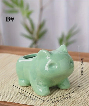 Schattige Keramische Mini Bloempot voor Succulenten & Kleine Plantjes - Leuk voor Huis & Tuin