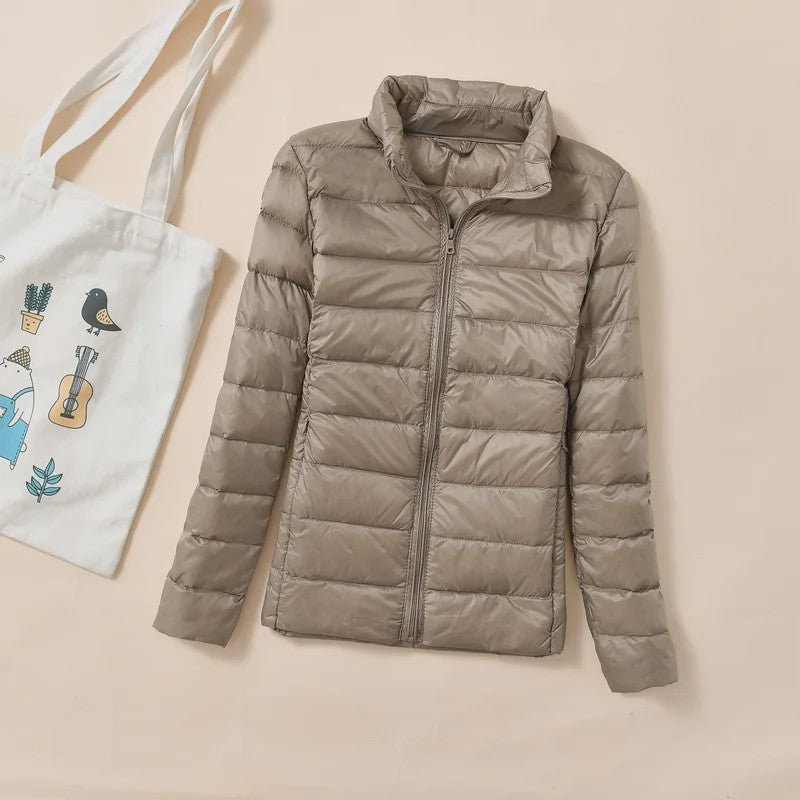 Dames Lichtgewicht Gekwalte Donsjas - Warme Puffer Winterjas & Windjack