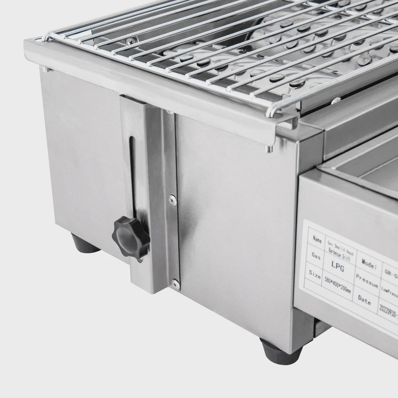 Roestvrijstalen Gas Barbecue met 4 Branders - Compact & Draagbaar