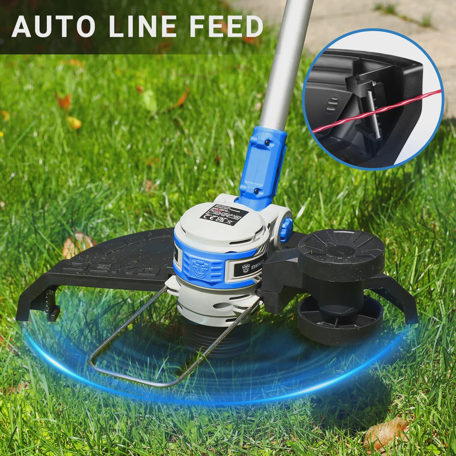 DEKOPRO 2-in-1 Accu Grastrimmer & Bosmaaier - 20V, 30cm, 2 Batterijen