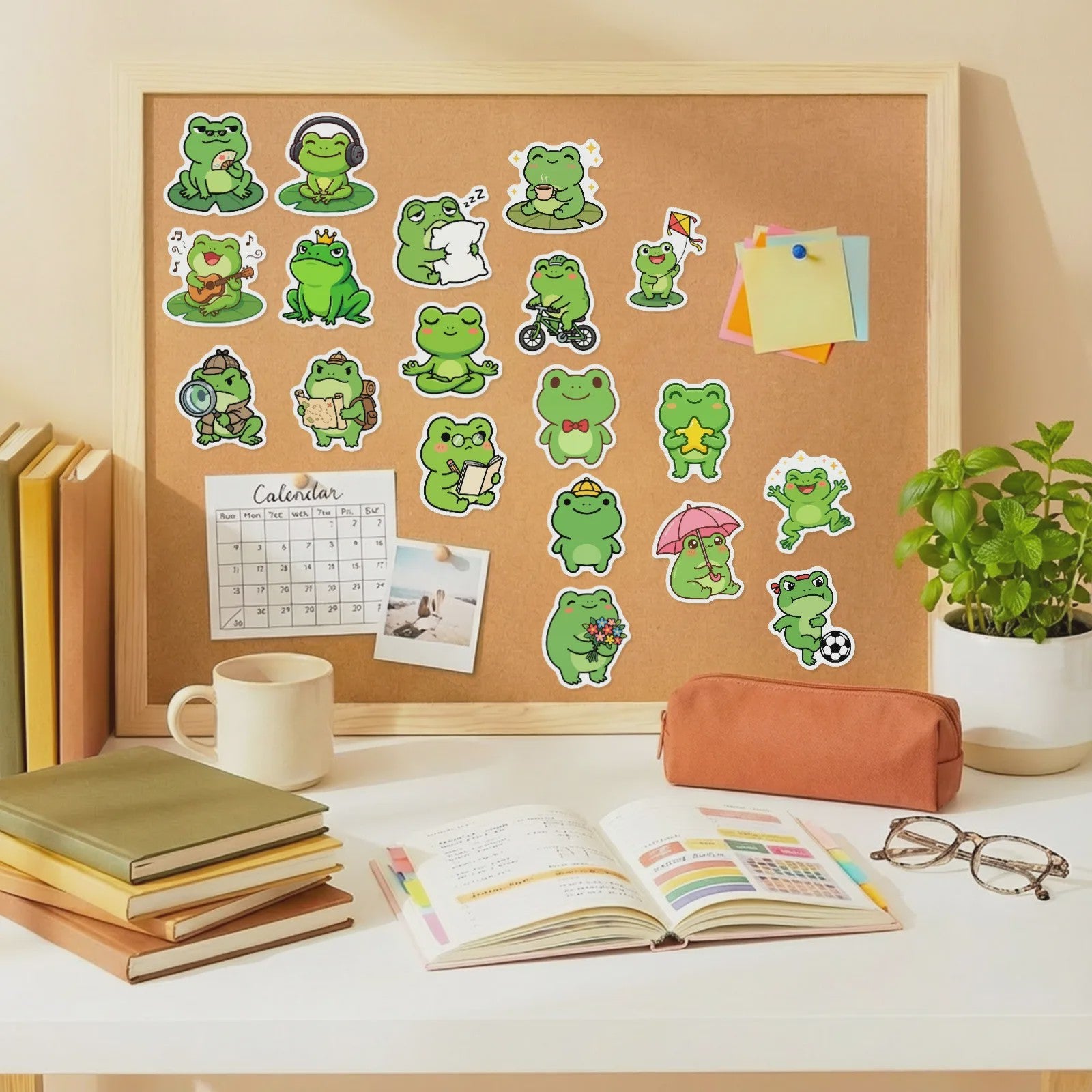 Leuke Kikker Stickers Set - 50-100 Stuks Cartoon Decoratie Decals voor Studenten, Laptops & Notebooks