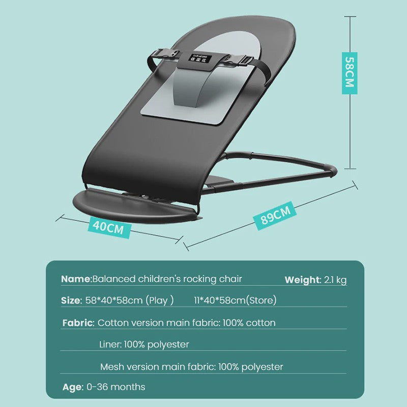 Multifunctionele Baby Bouncer Stoel - Lichtgewicht, Draagbaar & Comfortabel Schommelbedje
